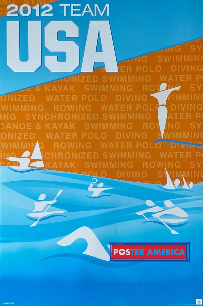 2012 London Olympics Team USA Aquatic Poster 24 x 36 – PosterAmerica