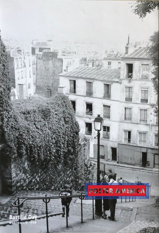 Bastille Day Montmartre 1950 Photograph Reproduction Poster 24 X 35