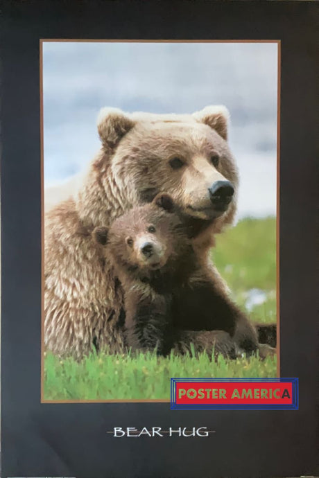 Bear Hug Vintage Nature Poster 24 X 36