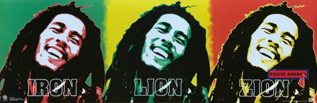 Bob Marley Iron Lion Zion Reggae Poster 12 x 36 – PosterAmerica