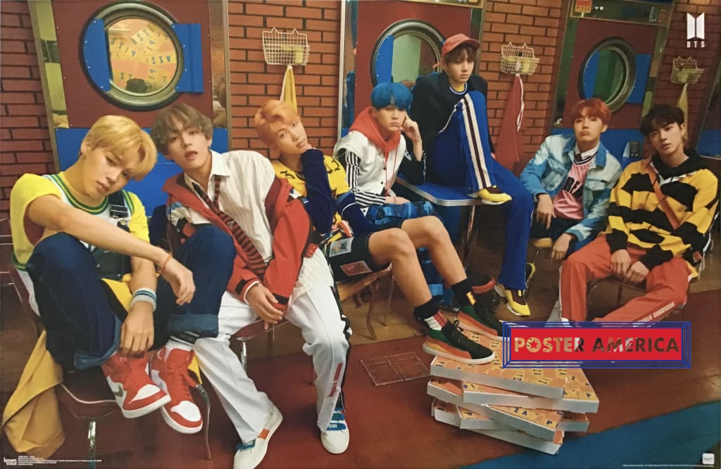 BTS Crew Sitting in a Pizza Parlor Poster 22 x 34 – PosterAmerica