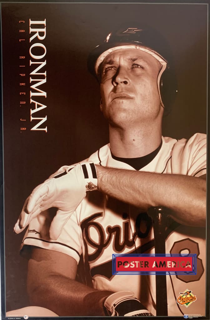 Cal Ripken Jr Ironman 2 Orioles 1996 Vintage MLB Baseball Poster