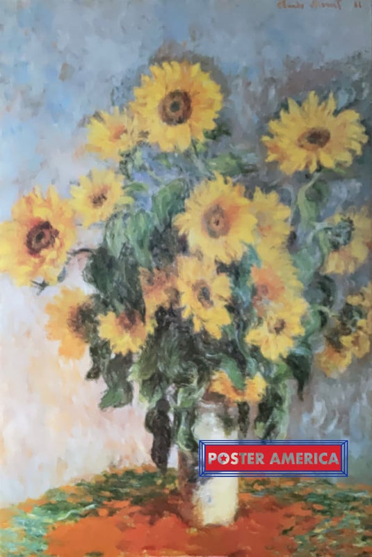 Claude Monet Sunflowers Fine Art Print Poster 24 X 36