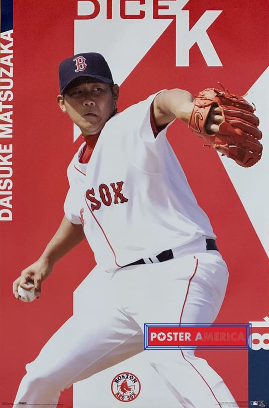 Daisuke Matsuzaka Red Sox Poster 2007 34 X 22.5 Dice K Pitcher Baseball Player