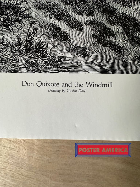 Don Quixote And The Windmill By Gustav Dore Fine Art Print 22.5 X 28