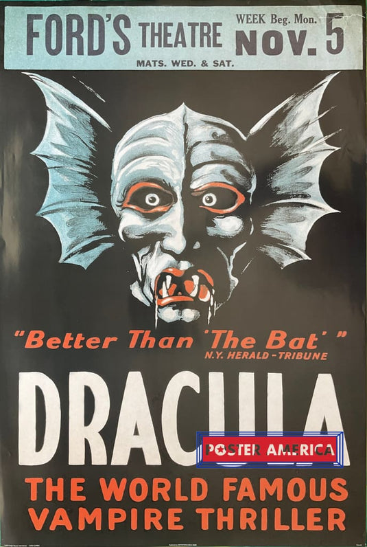 Dracula Stage Play Vintage 2003 Reproduction Promo Poster 24 X 36