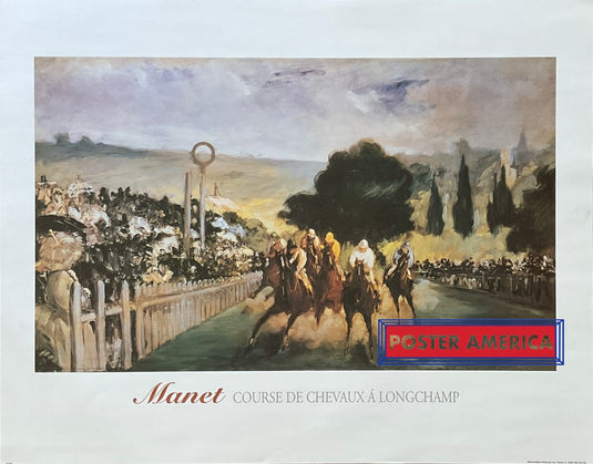 Edouard Manet Course De Chevaux A Longchamp Vintage Art Print 22 X 28 Posters Prints & Visual