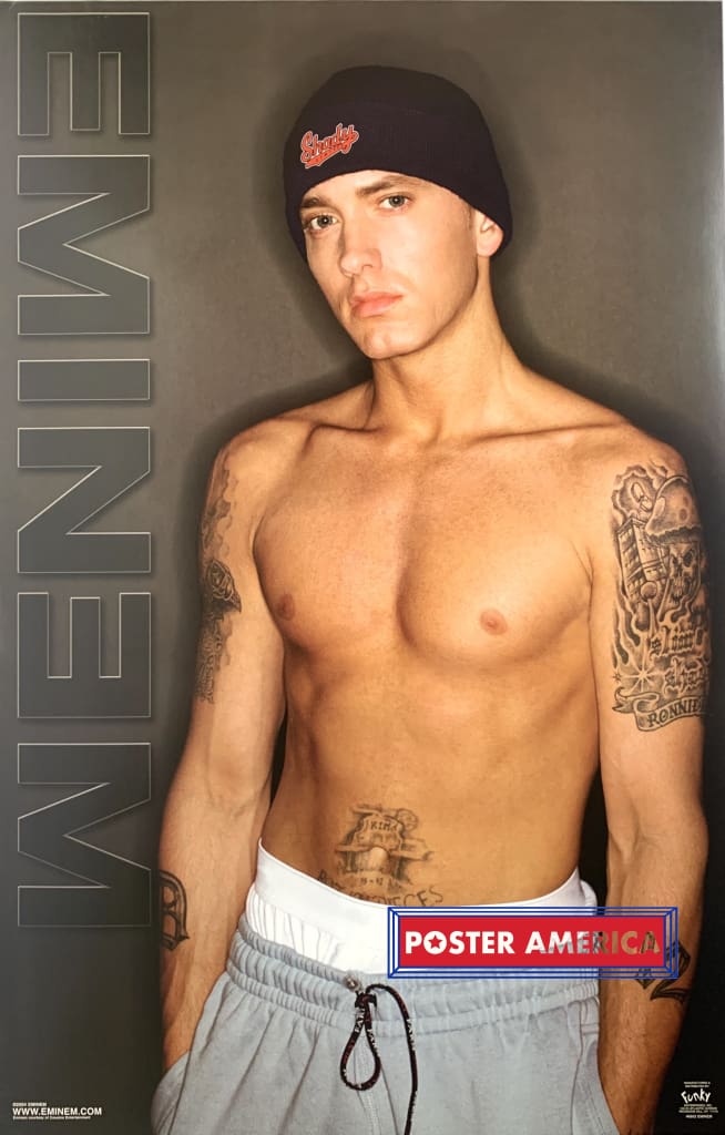 Eminem Shirtless 2004 EMINEM.COM Official Poster 22.5 x 34.5