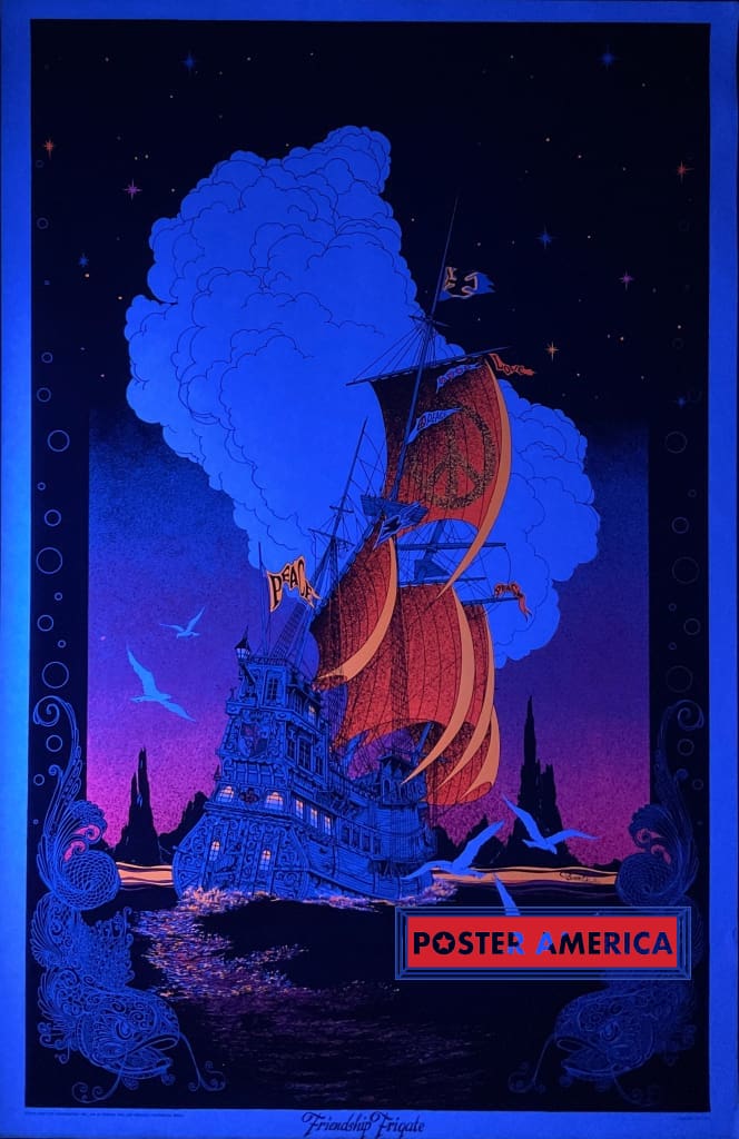 Load image into Gallery viewer, Friendship Frigate Vintage Black Light Poster 26 X 39 Posters Prints &amp; Visual Artwork
