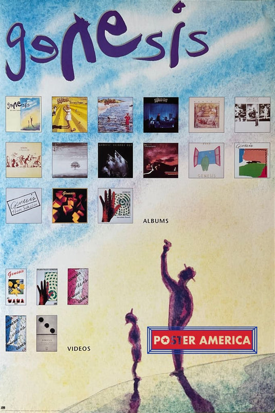 Genesis Album Covers And Videos Vintage Band Promo Poster 23.5 X 35