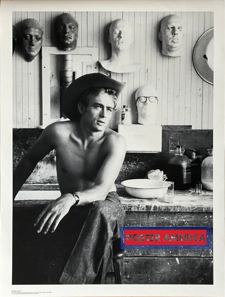 James Dean in Cowboy Hat Vintage Poster Print 19 x 25 – PosterAmerica