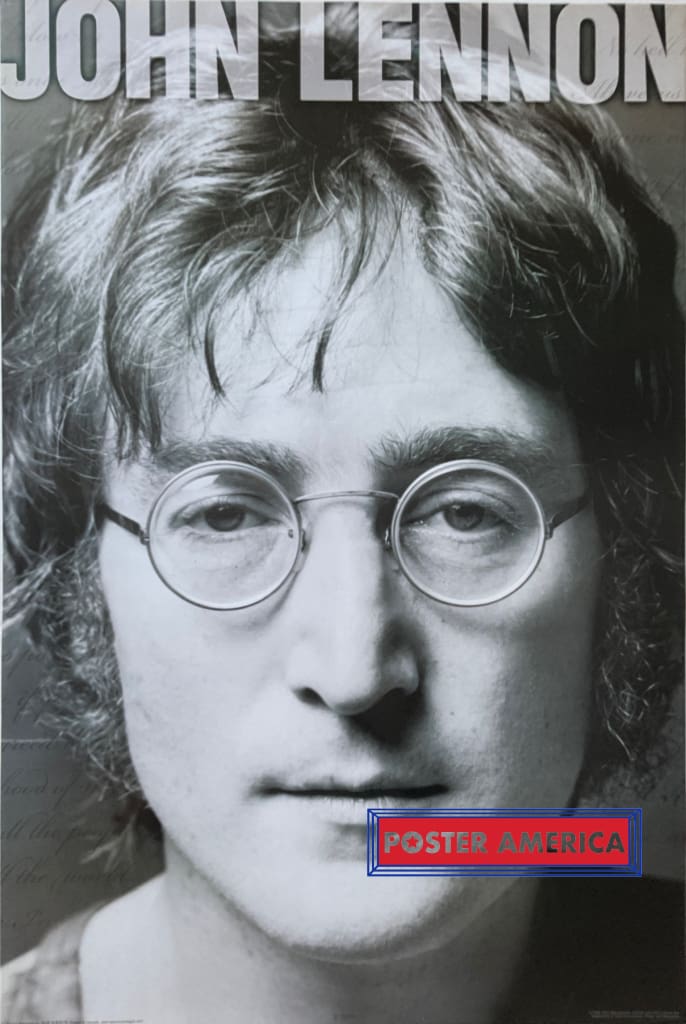 John Lennon With Glasses Black & White Poster 24 x 36 – PosterAmerica