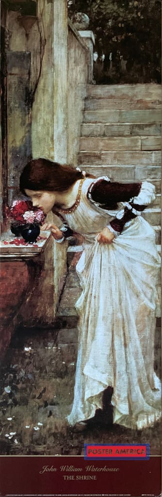 John William Waterhouse The Shrine Vintage Art Slim Print 12 X 36