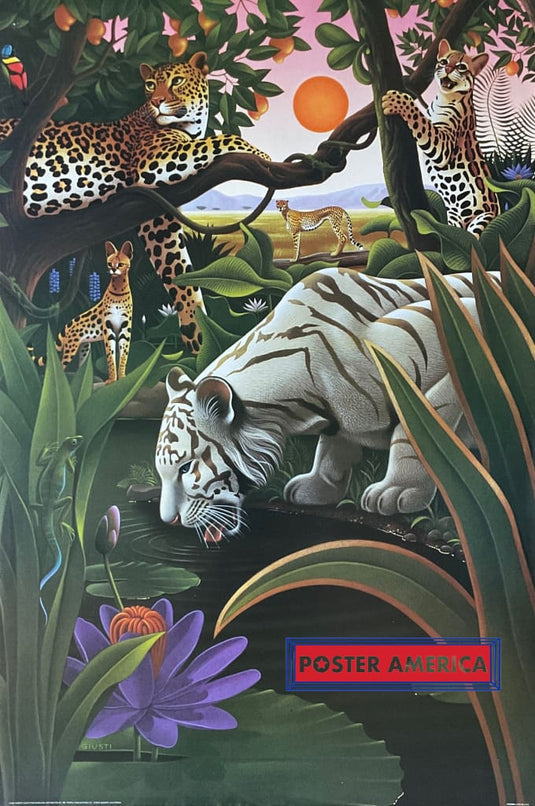 Jungle Artwork By Robert Giusti Vintage 1995 Poster 24 X 36