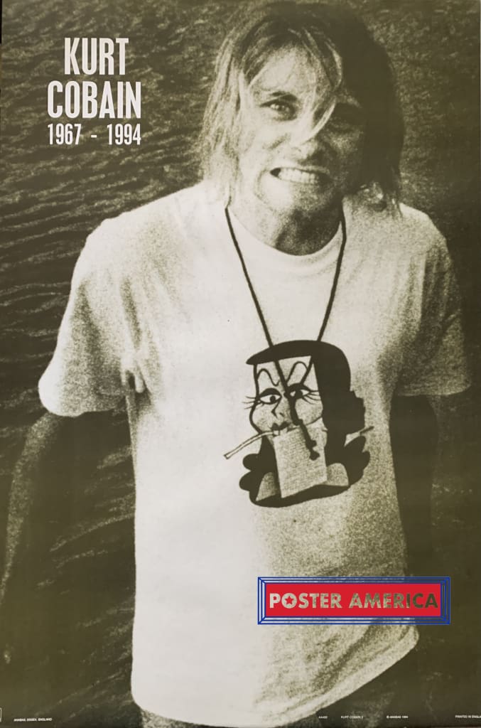 Kurt Cobain 1967-1994 Vintage 1994 Tribute Poster 23.5 x 35