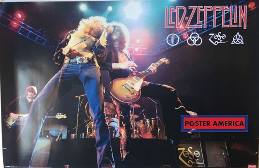 Led Zeppelin Zoso Live On Stage Vintage Poster 22 X 34 Vintage Poster