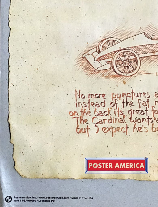 Leonardo Da Vinci Pot Poster 24 X 36