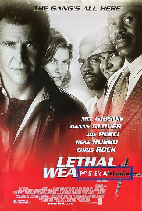 Lethal Weapon 4 Vintage 1998 One-Sheet Movie Poster 27 X 40