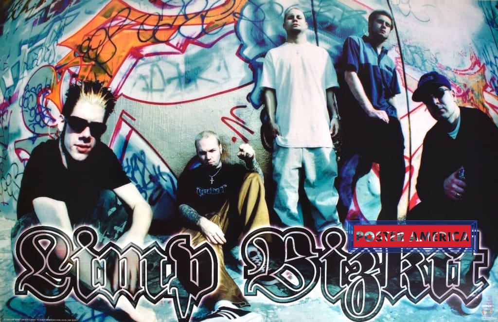 Limp Bizkit Band Shot Graffiti Vintage 1999 Poster 22 x 34.5