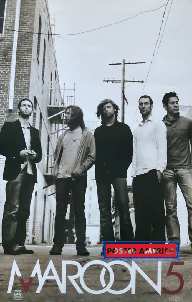 Maroon 5 Vintage 2005 Adam Levine Group Shot 22.5 x 34.5 Poster