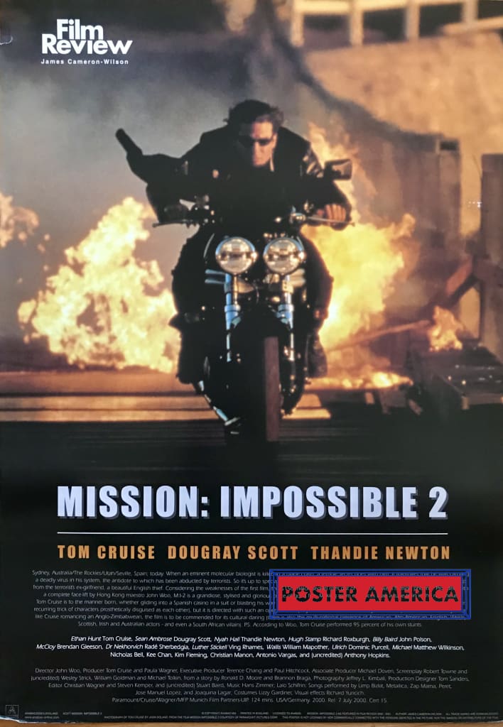 Mission: Impossible 2 Film Review Vintage 2000 24 X 33.5 – PosterAmerica
