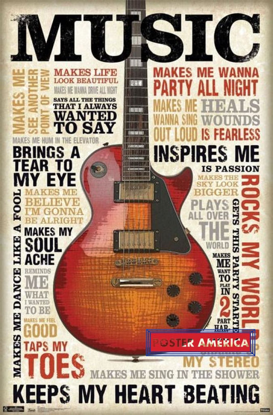 Music Inspires Me Poster 22 X 34
