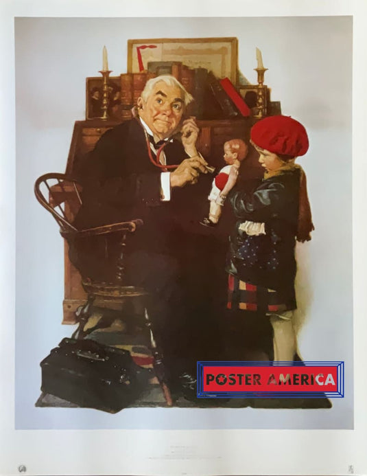 Norman Rockwell The Doctor And Doll Vintage Art Print 22 X 28 Posters Prints & Visual Artwork