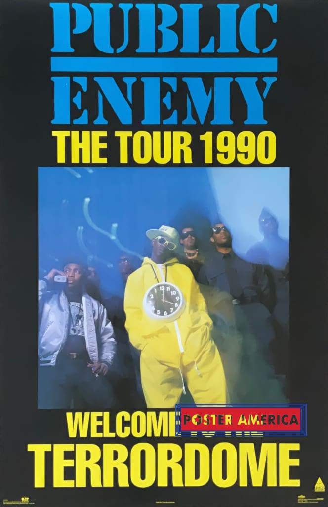 Public Enemy Welcome To The Terror Dome 1990 Tour Vintage Poster