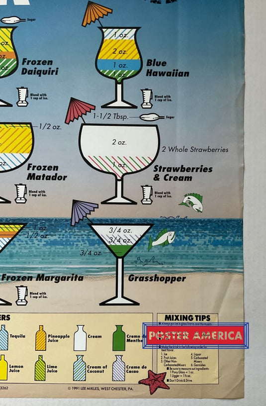Sand Bar Official 1991 Spring Break Edition Vintage 23 X 35 Poster
