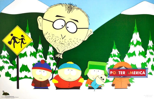 South Park High Balloon Head Mr. Mackey Vintage 1998 Poster 22 X 34.5 Vintage Poster