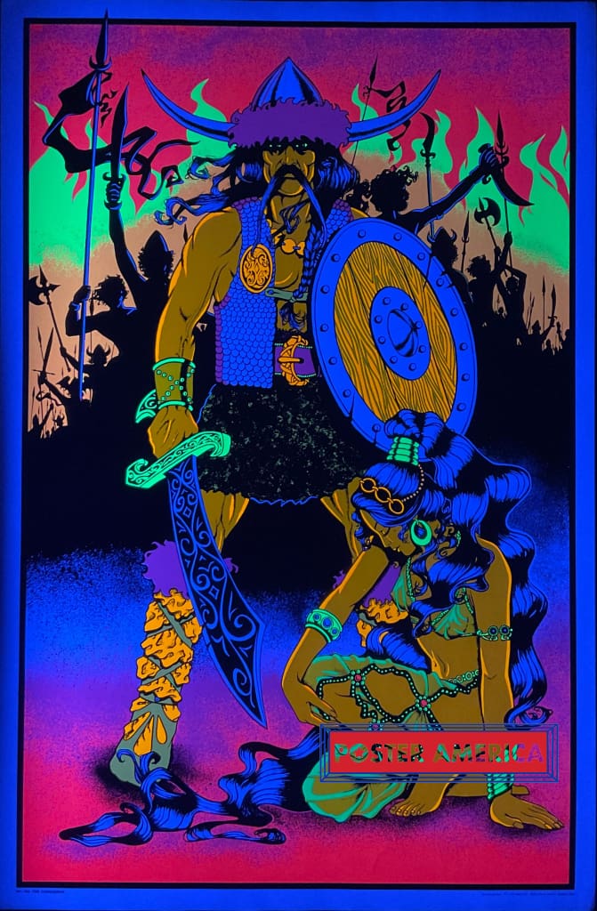 Load image into Gallery viewer, The Conqueror Original Vintage 1970S Black Light Poster 23 X 35 Posters Prints &amp; Visual Artwork
