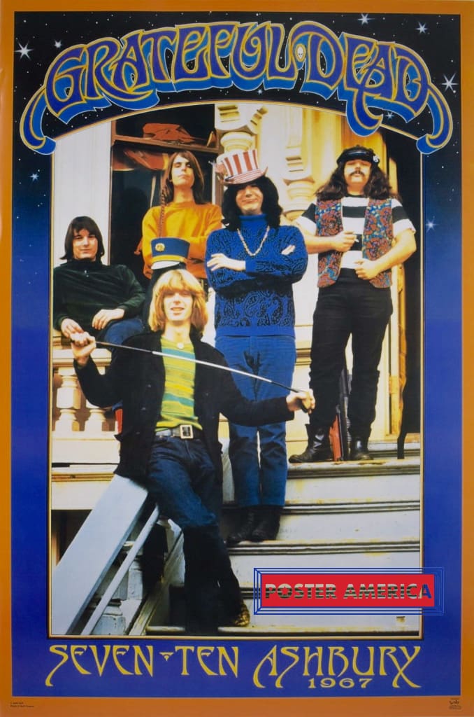 90s グレイトフルデッド フォトT710 Ashbury L The Grateful Dead Seven Ten Ashbury 1967 Band Shot Poster 24 x 36