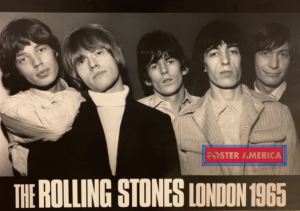 The Rolling Stones Extremely Rare Horizontal Band Shot Poster 24 X