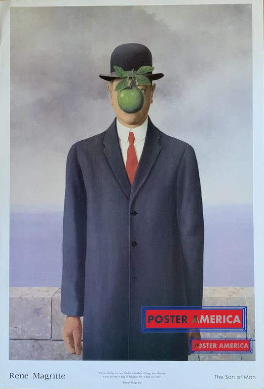 The Son Of Man Rene Magritte Belgian Surrealism Poster 24 X 35