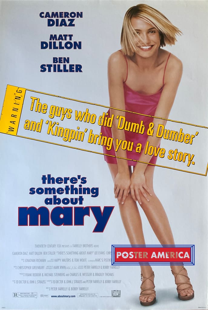 Load image into Gallery viewer, Theres Something About Mary Vintage 1998 One-Sheet Movie Poster 27 X 40
