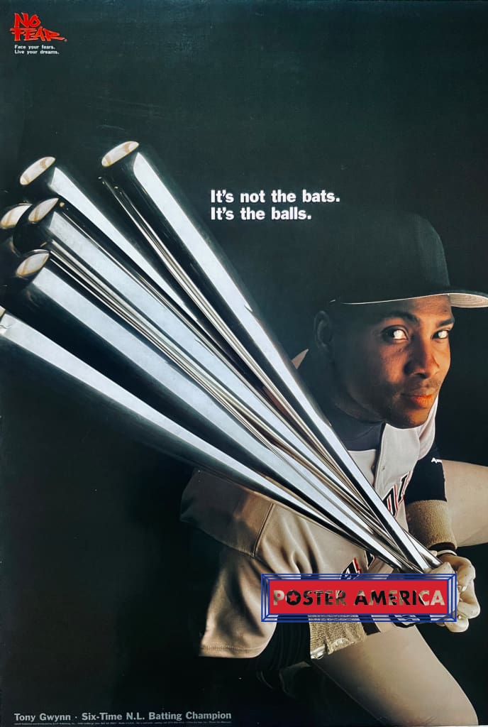 Load image into Gallery viewer, Tony Gwynn No Fear Vintage Promo Poster 24 X 35
