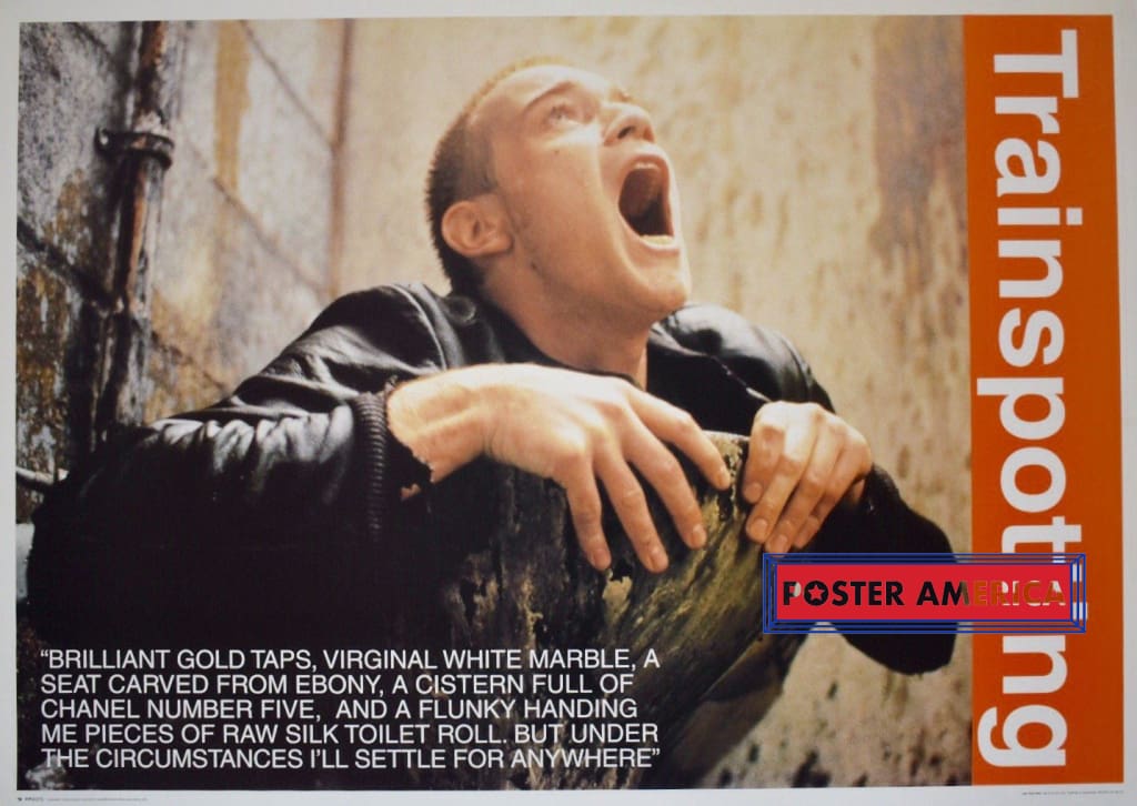Trainspotting Ewan Mcgregor Emerging From Toilet Movie Poster 25.5