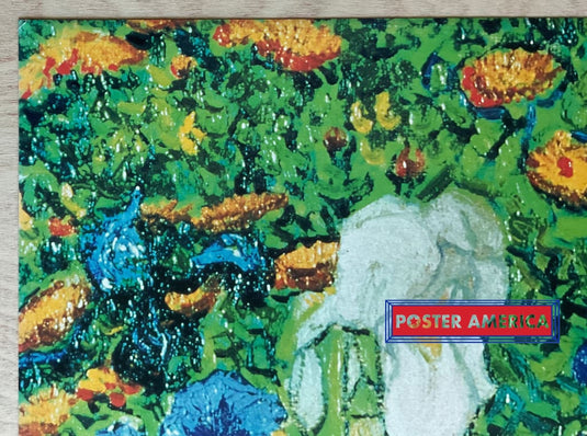 Vincent Van Gogh Irises Detail Vintage Art Slim Print 12 X 36