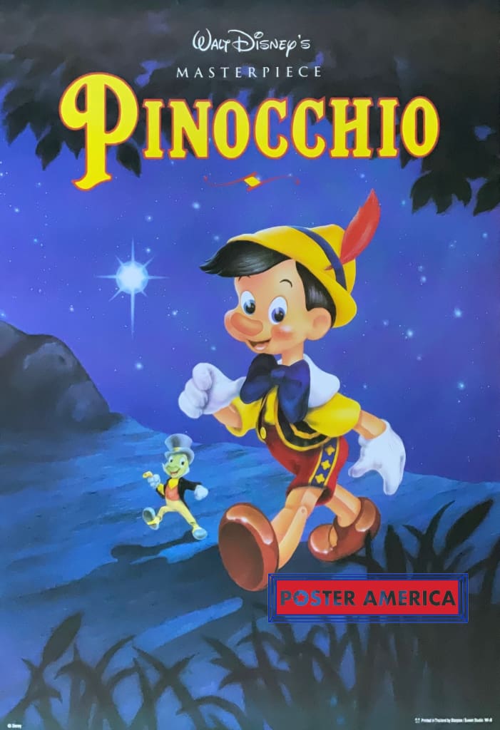 Walt Disney's Pinocchio Artwork Poster 23.5 x 34 – PosterAmerica