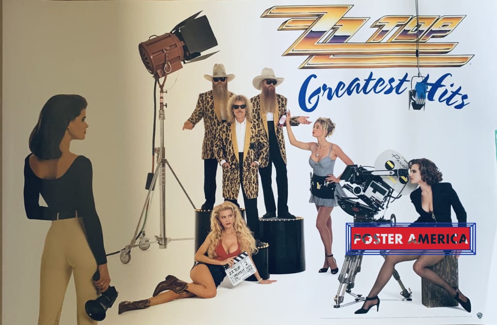 ZZ Top Greatest Hits 1992 Original Promo Poster 23 X 35