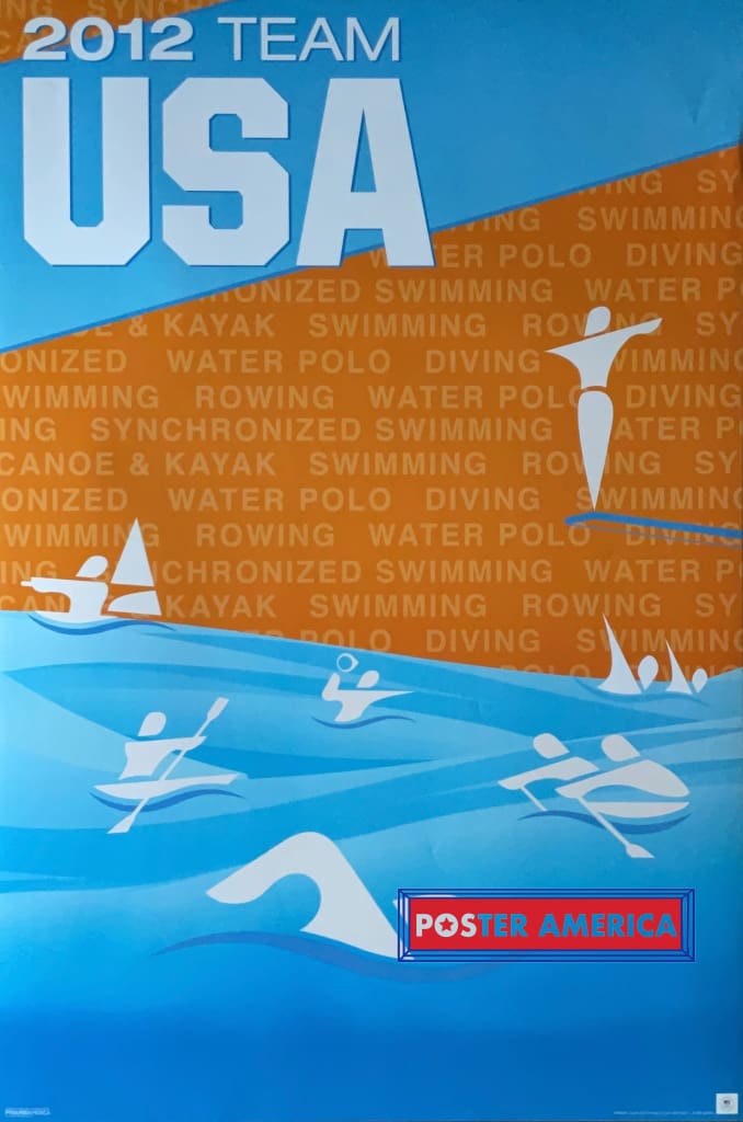 Load image into Gallery viewer, 2012 London Olympics Team Usa Aquatic Poster 24 X 36
