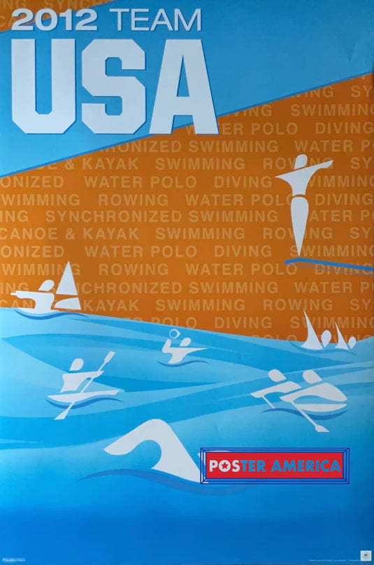 2012 London Olympics Team Usa Aquatic Poster 24 X 36