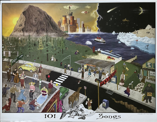 101 Fish Songs Music Poster 24 x 31