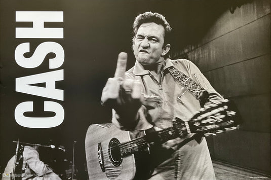 Johnny Cash The Finger Poster 24 x 36