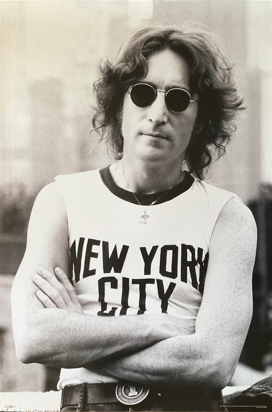 John Lennon New York City T-Shirt Shot Poster 24 x 36