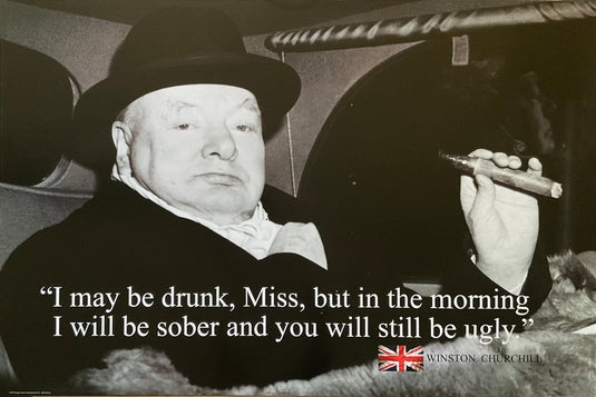 Winston Churchill Quote Poster 24 x 36