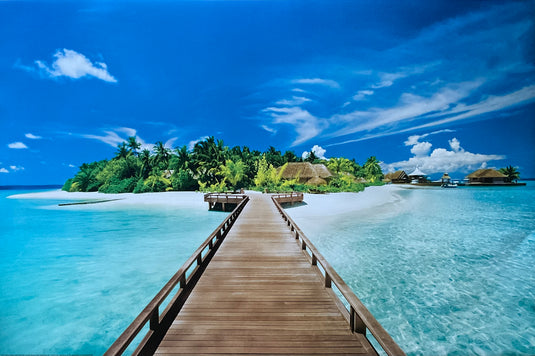Summer Holidays Island Scenic Shot Poster 24 x 36