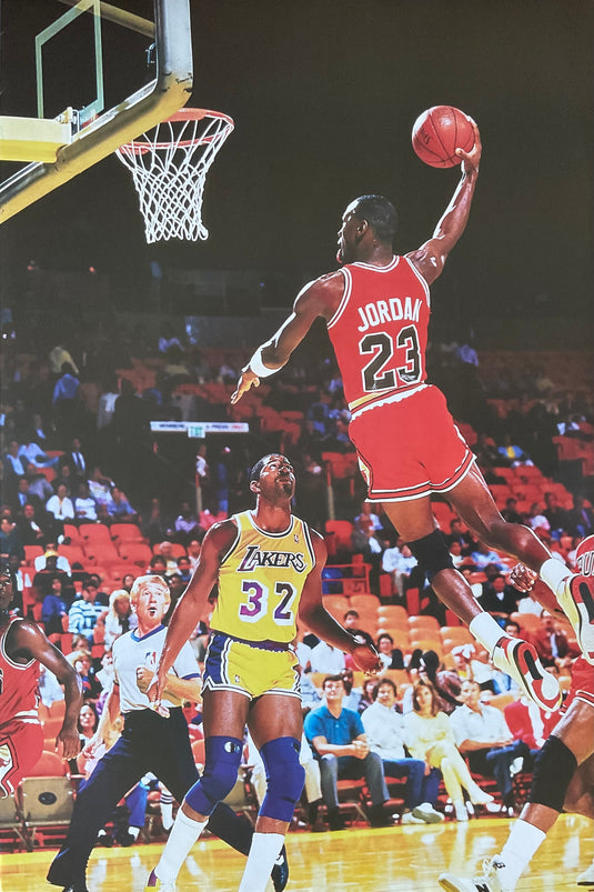Jordan Dunking on Magic Poster 24 x 36