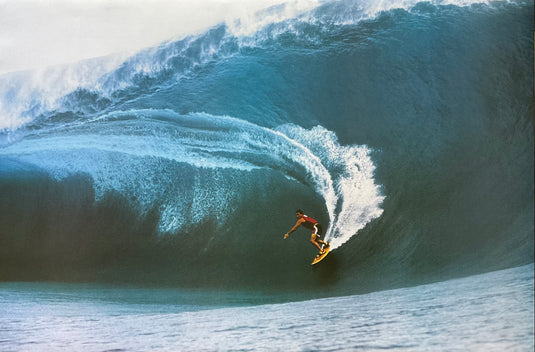 Teahupoo by John Frank Surfer Shot Poster 24 x 36