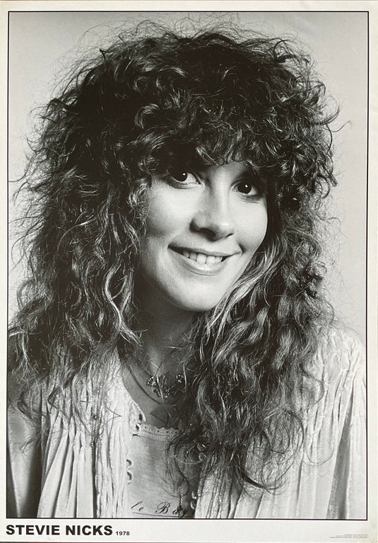 Stevie Nicks Portrait Shot Black and White Poster 23.5 x 33